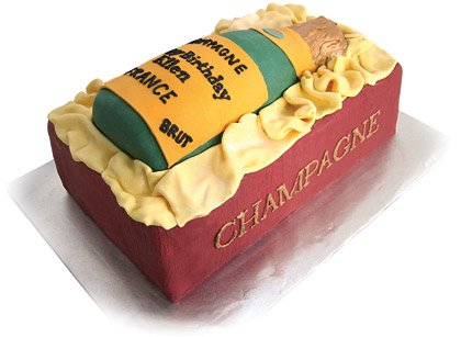 Champagne Birthday Cake - The Sugar Syndicate Chicago